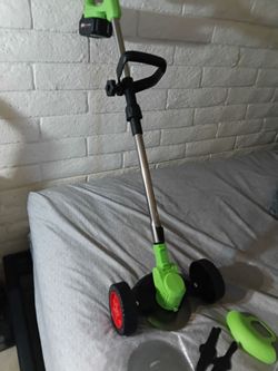 Wireless cordless lightweight portable lawn mower and weed eater