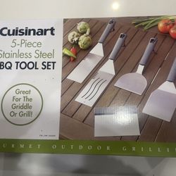 Cuisinart 5 Piece Grill Set BBQ Tool Set, New