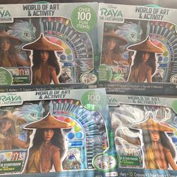 New set of 4 large Disney Raya art sets