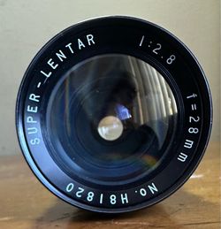 Super-Lentar 28mm f2.8 Wide Angle SLR Manual Wide Angle Camera w/ Case Japan