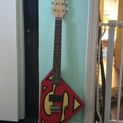 Limited edition Six flags Superman guitar
