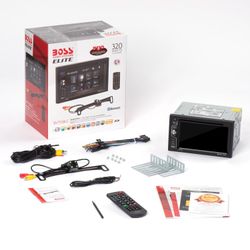 Boss Audio BV9755 Double-DIN 7 inch Motorized Touchscreen DVD Player Receiver, Wireless Remote
