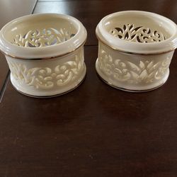 Lenox Tealight Holders, 2 1/2” Wide by 1 1/2” Tall. 