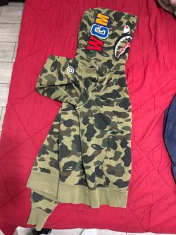 Bathing ape BAPE shark sweater jacket 2XL camo
