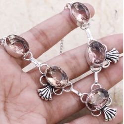 Amethyst 925 Silver Plated Necklace 