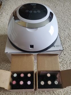 Sun Nail Lamp 120w And 10 bottles Of Gel Nail Polish  