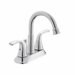 Glacier Bay Bettine 4 in. Centerset 2-Handle High-Arc Bathroom Faucet in Chrome.