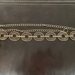 Chico’s Gold Chain Belt - Alexis Size M/L   NWT