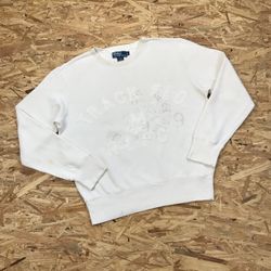 POLO RALPH LAUREN TRACK FED SWEATSHIRT LARGE L CREWNECK PULLOVER WINGS FOOT RLPC