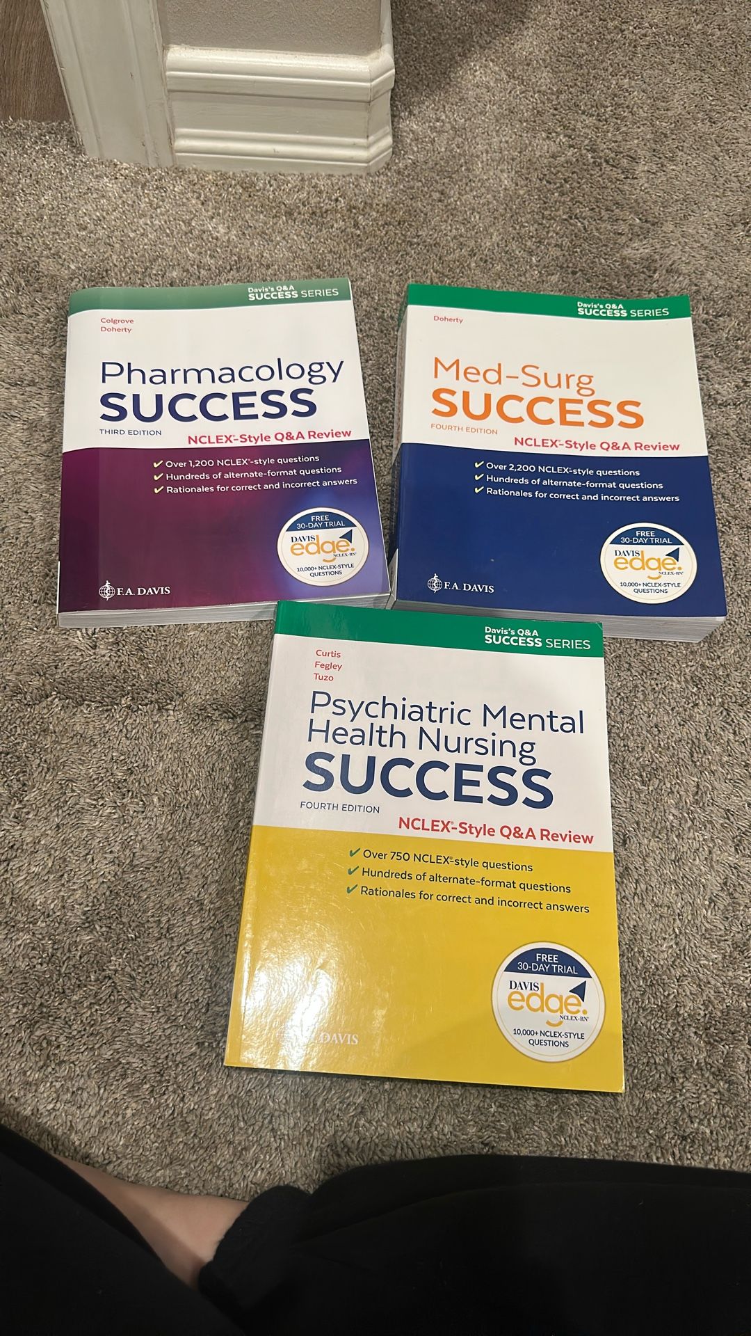 Pharmacology Med Surg Psychiatric Success FA Davis NCLEX Books