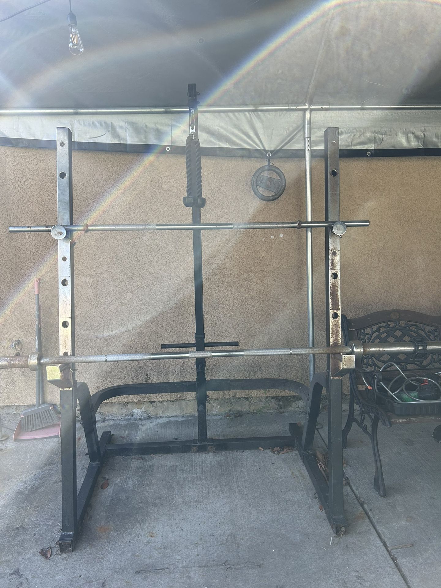 Squat Rack And 2 Bars