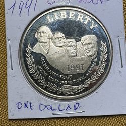 1991 S Proof Liberty One Dollar 