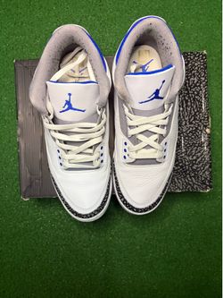 Air Jordan retro 3 racer blue size 10.5 clean great condition with shoe box.