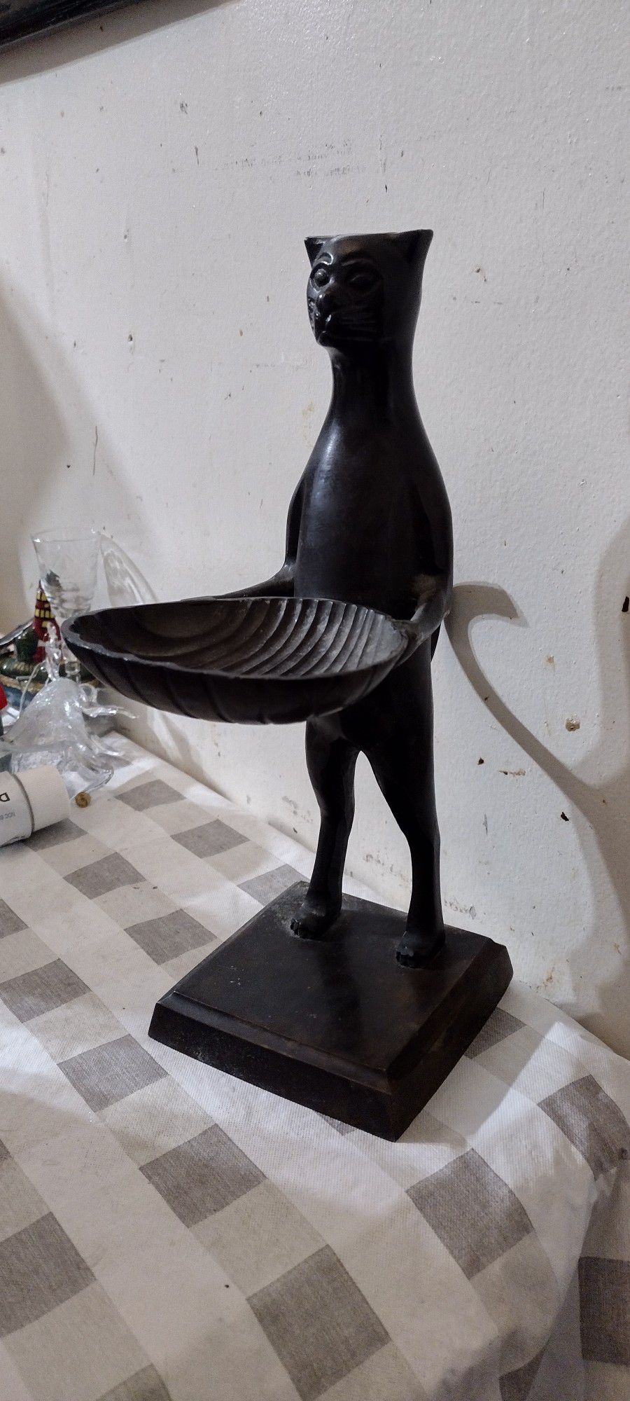 Brass Cat Statue 