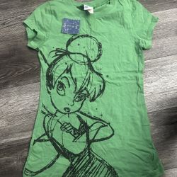 Juniors Disney Tinkerbell Shirt Large 