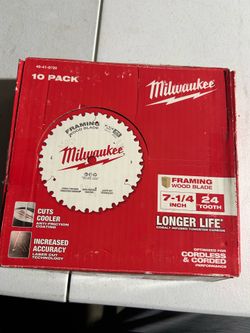 4 NEW Milwaukee 7-1/4” 24T Framing Saw Blades 48-41-0720