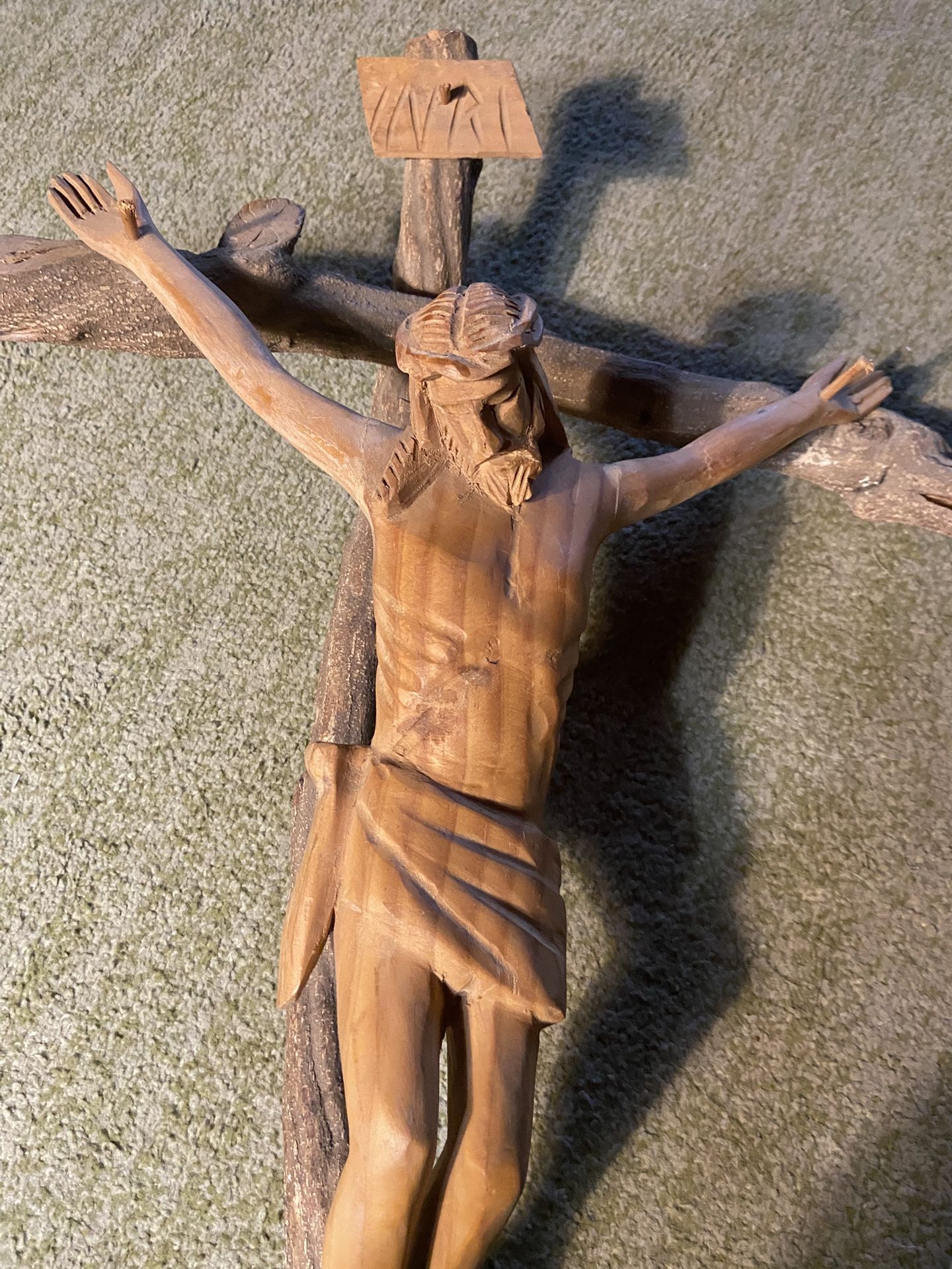 ALL WOOD 28”x18” Cross Signed 2002 