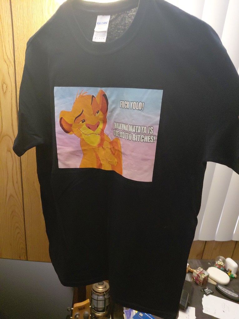 Custom Made Simba Meme Graphic Tee Size MEDIUM