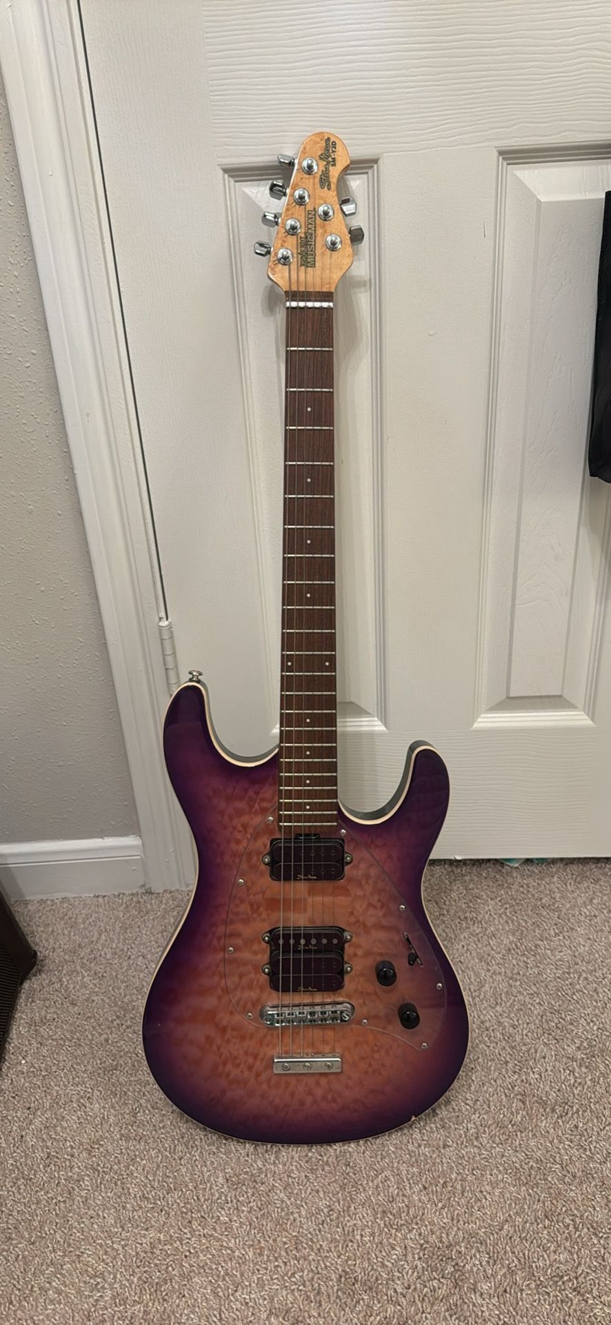 2012 Ernie Ball Music Man Steve Morse Y2D Purple Sunset Flame 