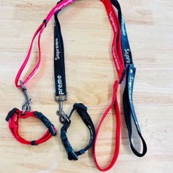 Dog/Pet Collar & Leash Combo (BLACK or Red) (Sizes Available:S/L/XL). 