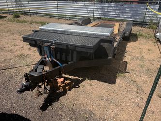 22’ heavy duty flatbed trailer with ramps