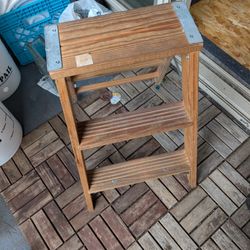 Wooden Step Ladder Step Stool