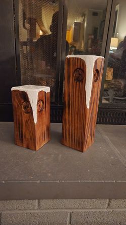 Wooden Snow Owls