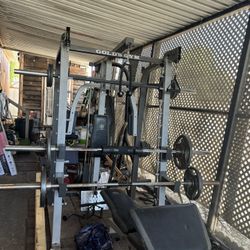 full home gym with punching bag