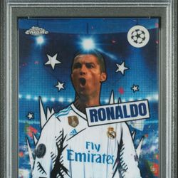 2023 Topps Chrome Cristiano Ronaldo TIFO #TF8 PSA 10 Real Madrid 