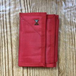 Sanford Wallet Coin Purse Nylon Vintage Red 3 Fold