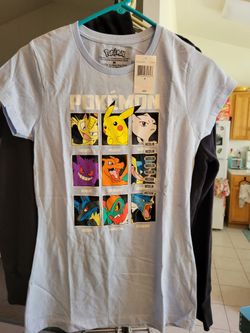 New Pokemon Tee blue with tags Women Size M