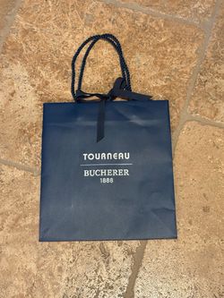 Tourneau Bucherer 1888 Navy Paper Shopping Bag 10”x11”