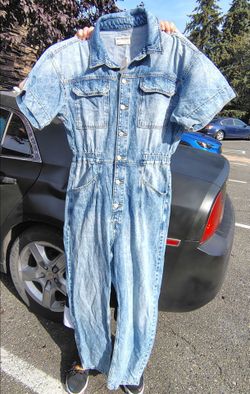 We The Free Denim Jumpsuit Short Sleeve