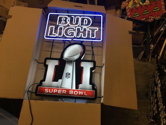Bud Light Super Bowl 51 - Neon beer sign