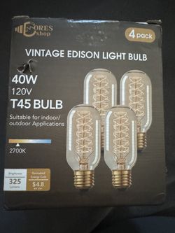 Dimmable Vintage Edison Light Bulb Set Of 4