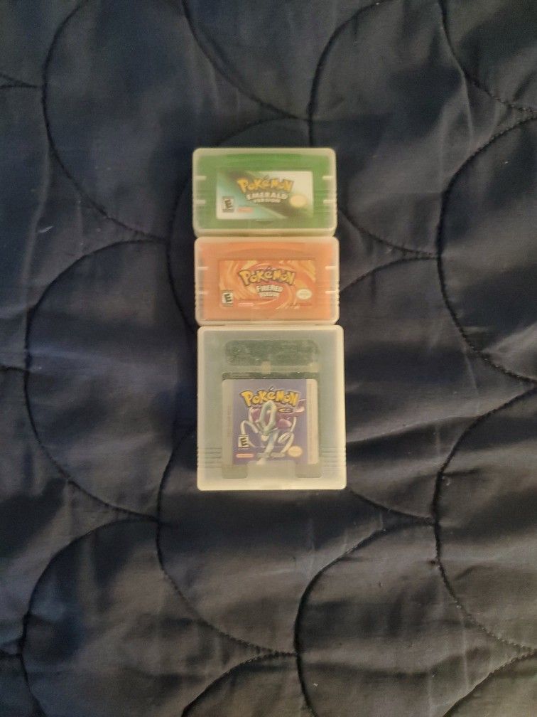 Pokemon Emerald And FireRed GBA Pokemon Crystal GBC Video Game Cartridge