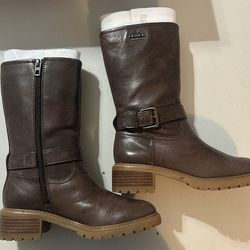 COACH GENIE WAX CALF BOOT SHOE DARK SMOKE COLOR STYLE NO. A00627 SIZE 5