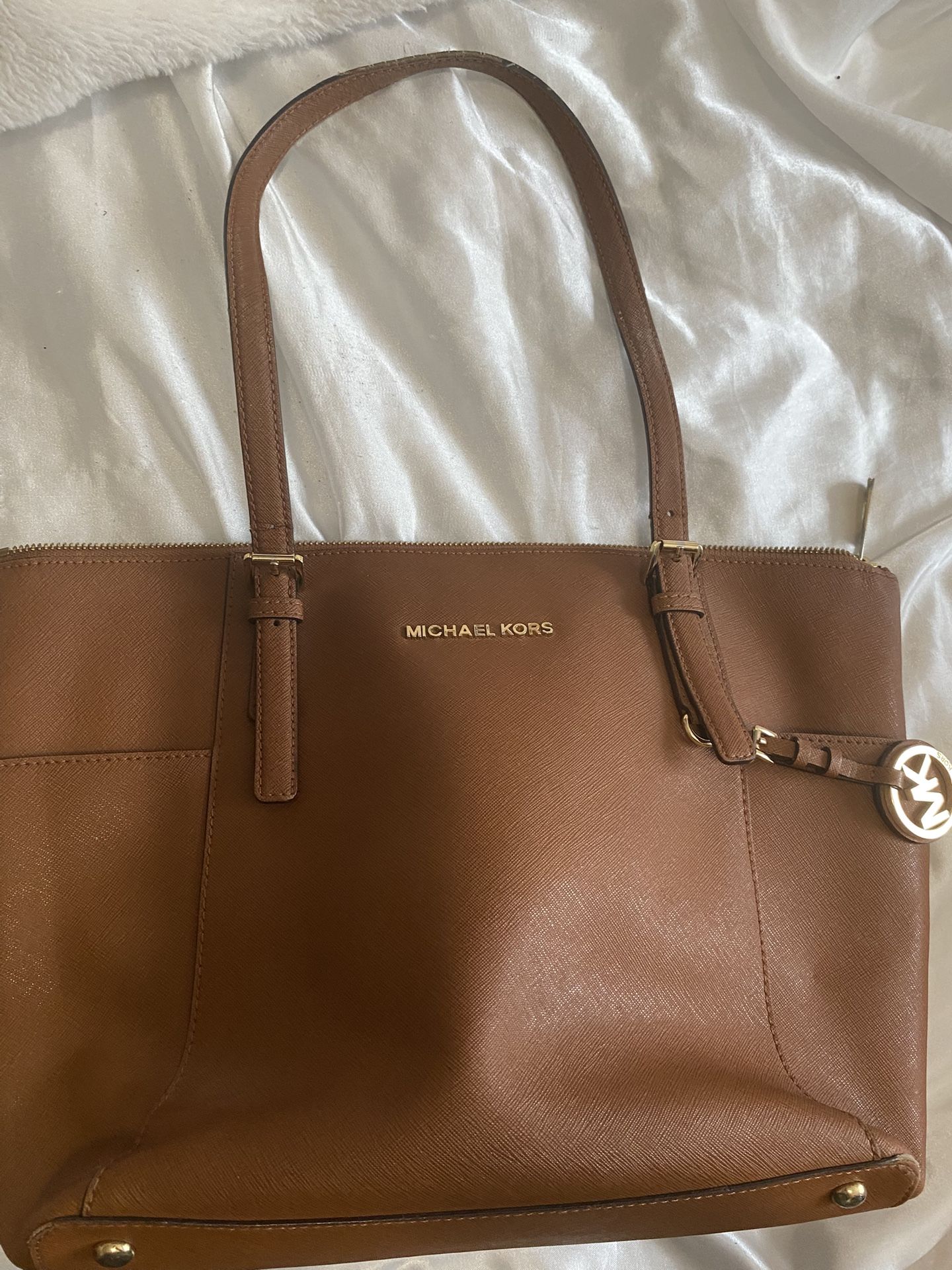 Michael Kors Brown Leather Tote Bag
