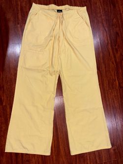 Yellow baby phat scrub pants
