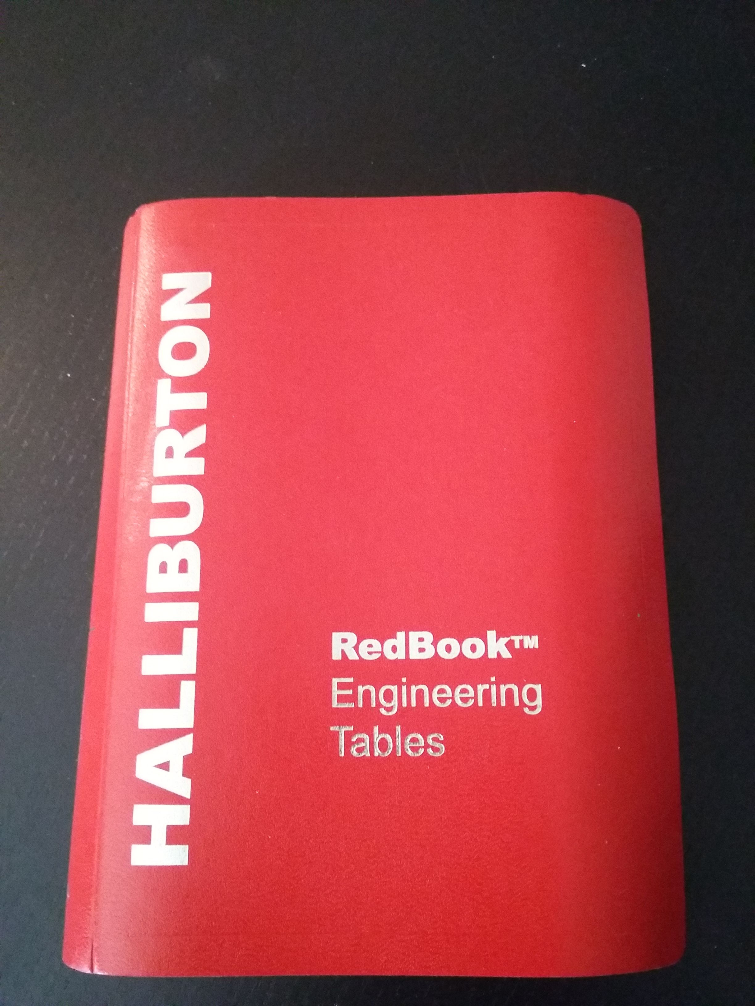 Halliburton Red Book with Engineering Tables