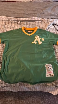Reggie Jackson Mitchell & Ness Oakland A's Rollie Fingers 1976 Jersey