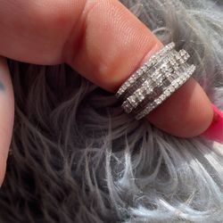 Size 6 with six layers of Diff Shaped Gems Very shiny an attention Piece