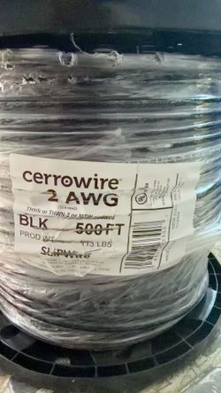 Cerrowire 2Awg Black 500ft