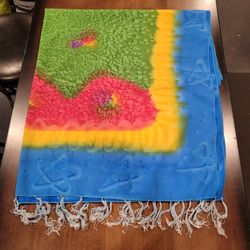 Tie Dye Swimsuit Cover Sarong Shawl Pashmina