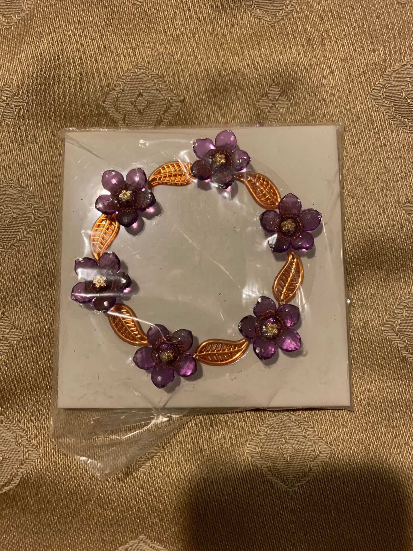 Decorated tile candle/tea light holder