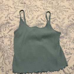 Old Navy Teal Blue Rubbed Tank Top