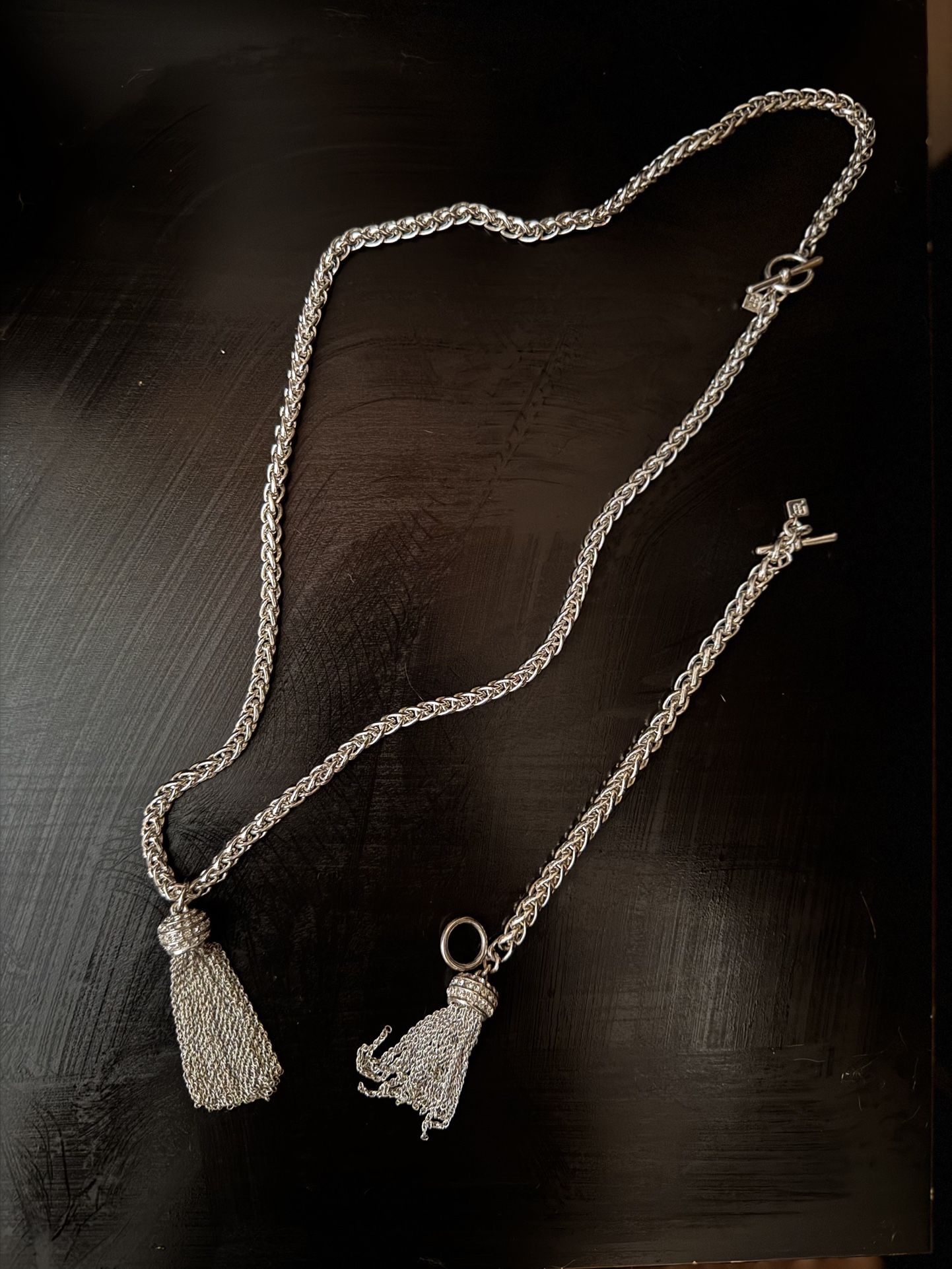 Silver Tassle Necklace And Bracelet Set - Banana Republic