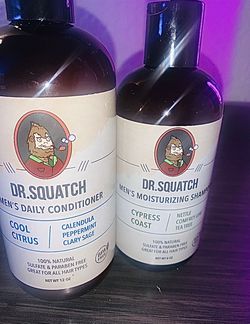 Mens Shower Essentials Lot Dr.Squatch Shampoo Conditioner Soap