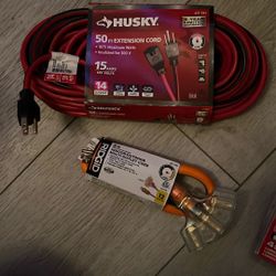 50ft HUSKY EXTENTION CORD WITH 2ft  RIGID MULITI OUTLET
