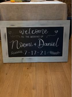 Shabby Chic Blackboard Wedding Sign Special Event Sign